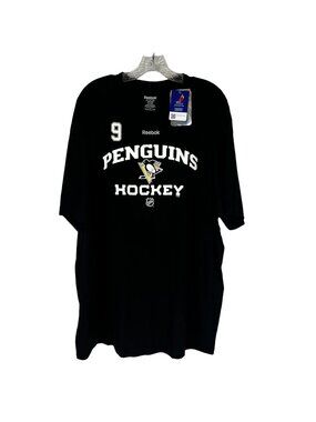 Reebok Penguins Hockey TShirt Dupuis 9 Mens 2XL Black New Fanwear